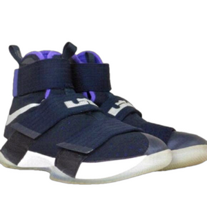 NIKE Lebron Soldier Tens Youth Boy’s Size 6.5 Basketball Velcro Shoes, Black